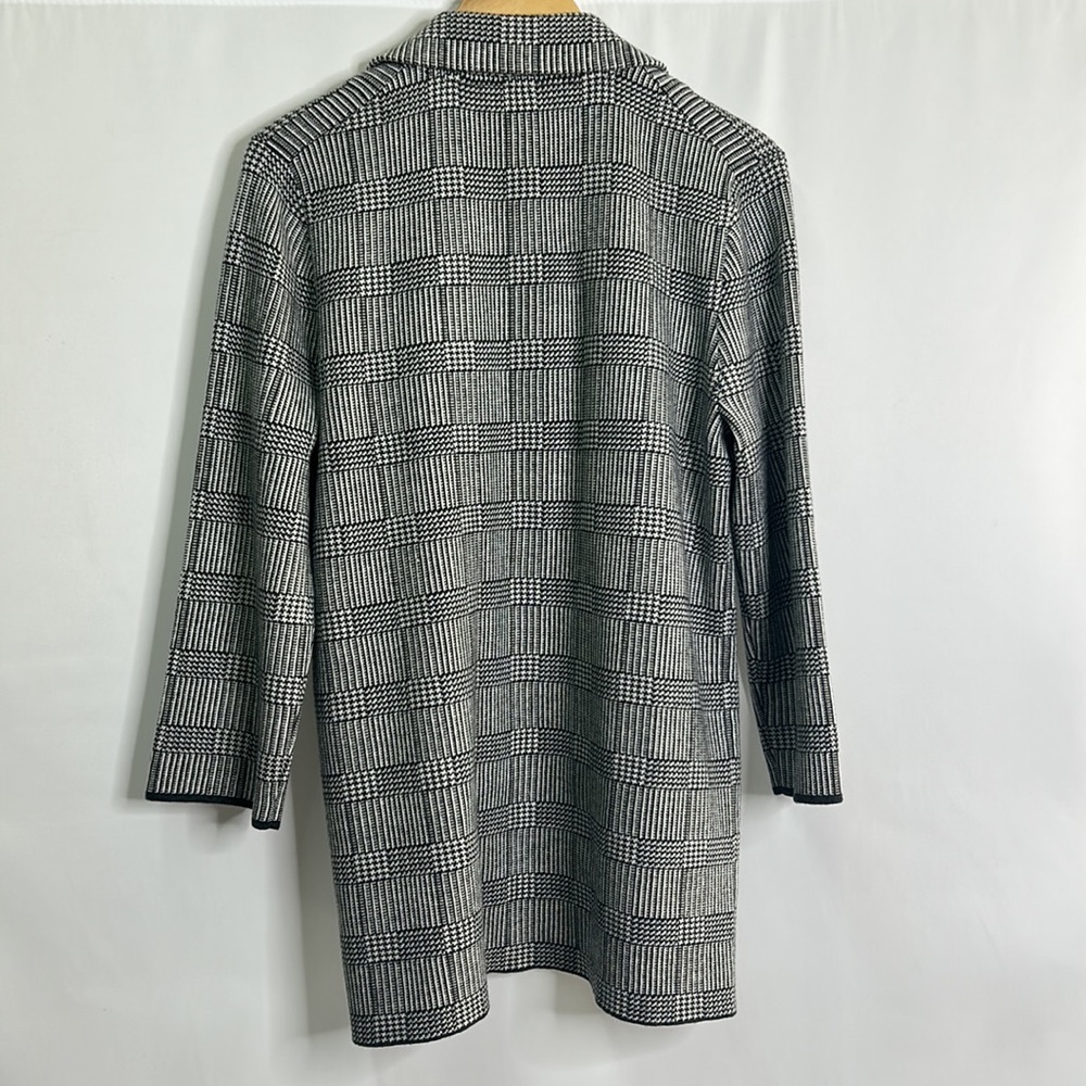 J. Crew Sophie open front glen plaid knit cotton wool pocketed blazer NWT - Picture 9 of 10